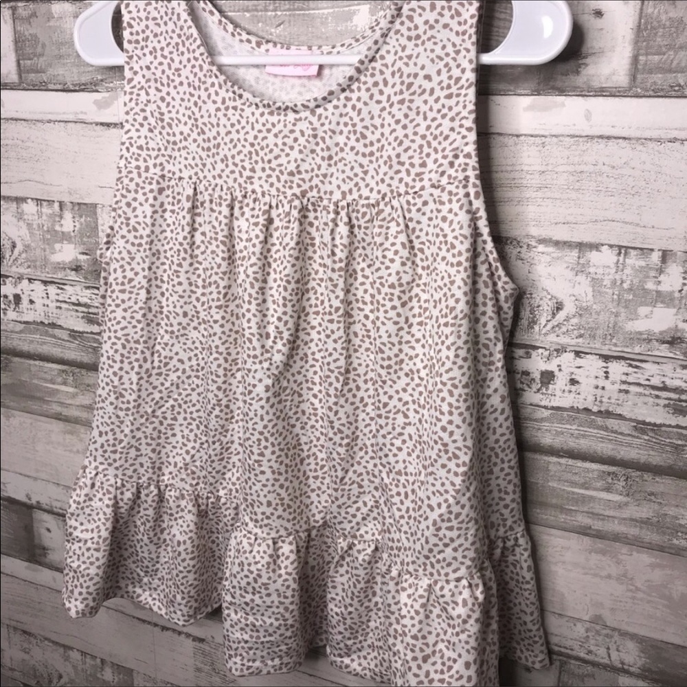 Pink Lily cheetah print peplum tank top
